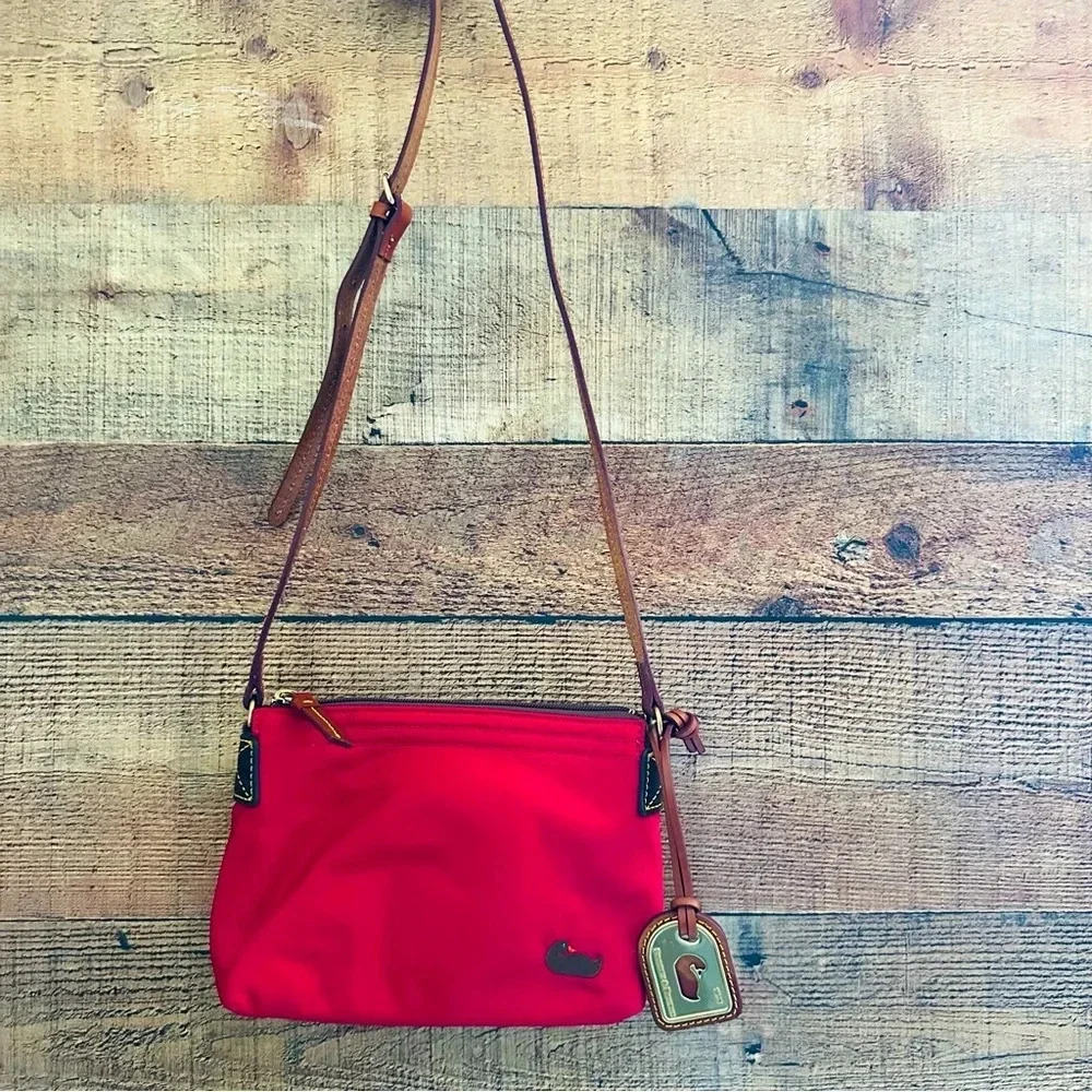 NWT Dooney & Bourke Nylon Leather Trim Crossbody Bag
